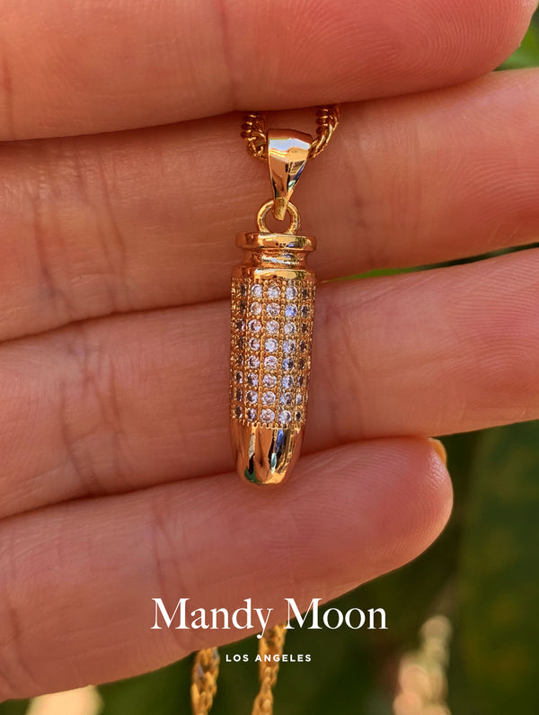 Diamond Bullet Necklace