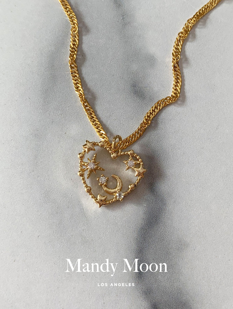 Kawaii Heart Charm Necklace