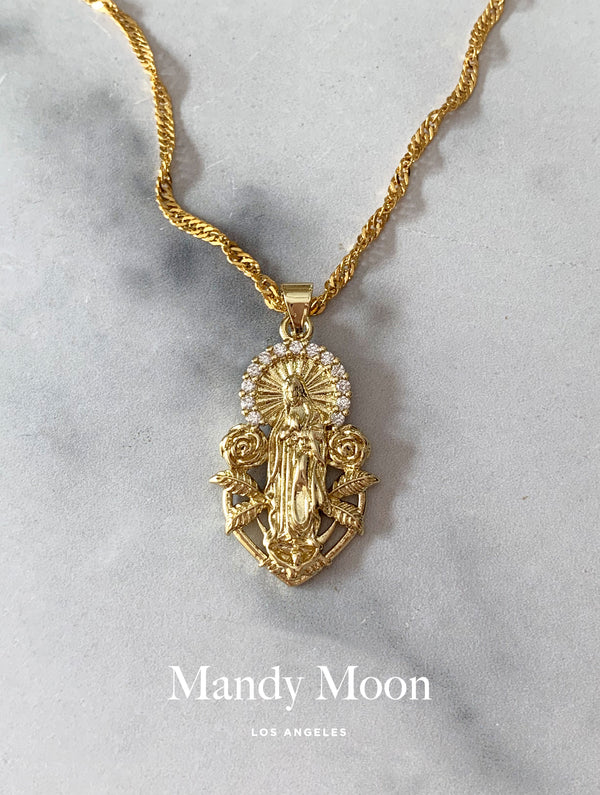Rose Lady Guadalupe Necklace