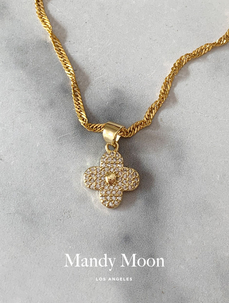 Quatrefoil Diamond Necklace