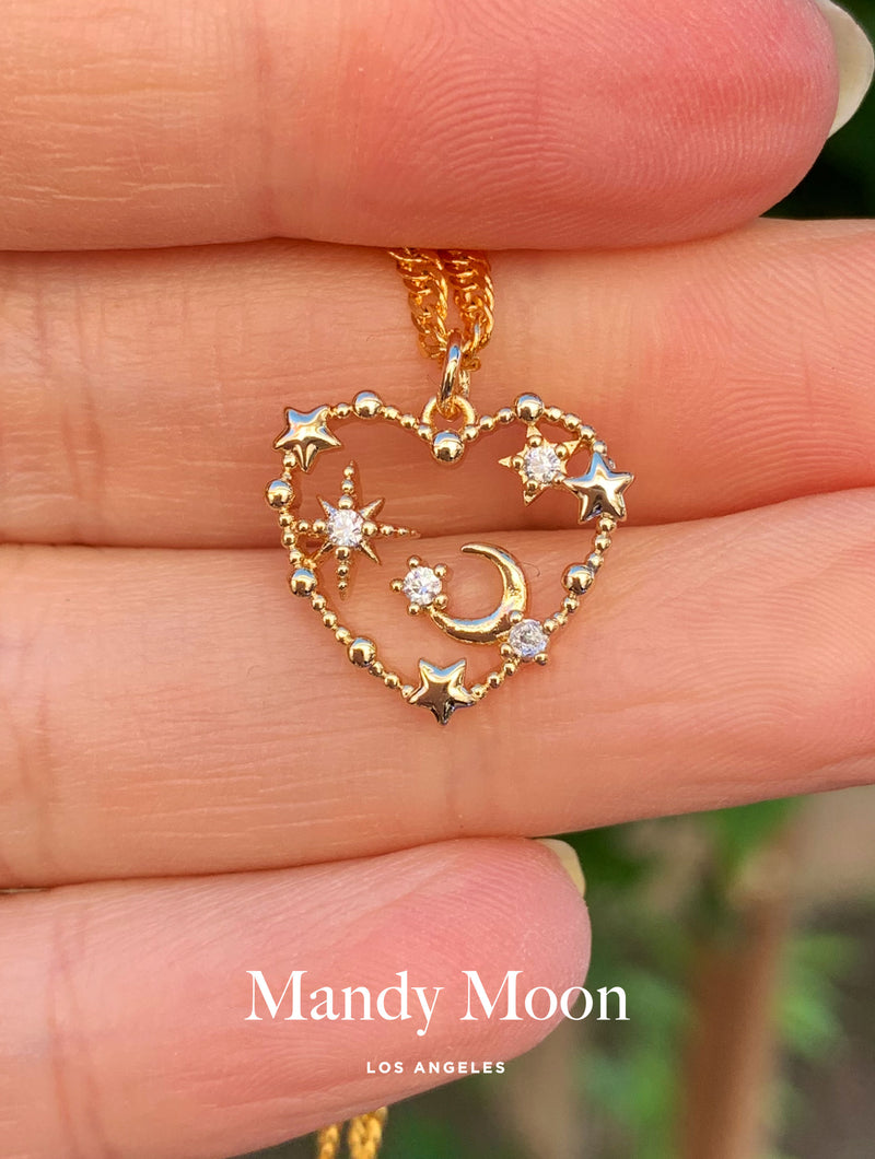 Kawaii Heart Charm Necklace