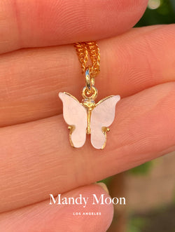 Pearl Shell Butterfly Necklace