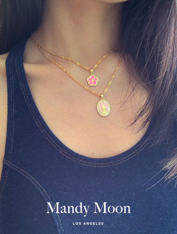 Pink Shell Guadalupe Necklace