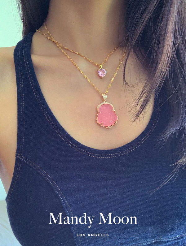 Pink Buddha Necklace