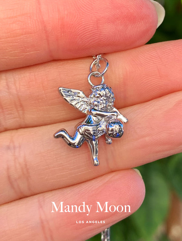Silver Baby Angel Necklace