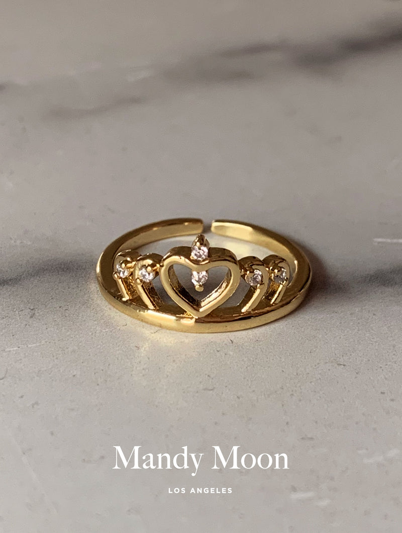 Babydoll Crown Heart Ring