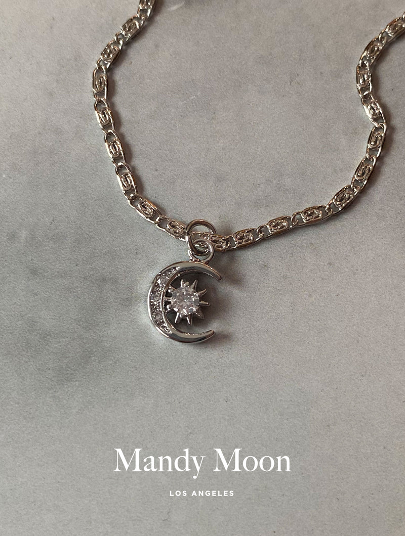 Crescent Moon Diamond Necklace - Shannakian Fine Jewellery