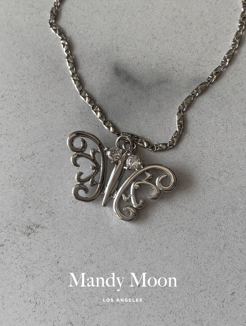 Mariposa Necklace - Silver