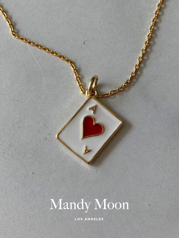 Queen of Hearts Card Necklace