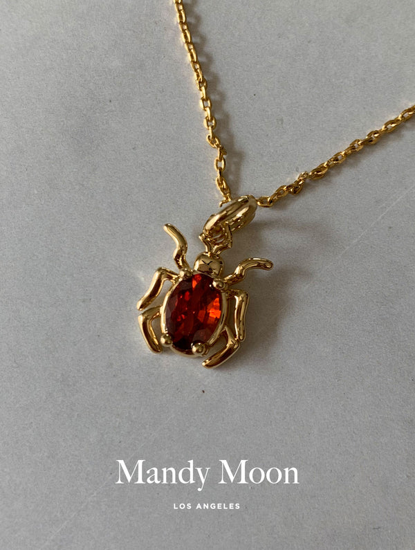 Red Beetle Necklace