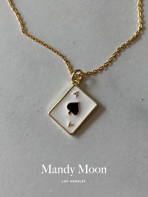 Spade Card Necklace