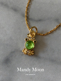 Tiny Green Frog Necklace