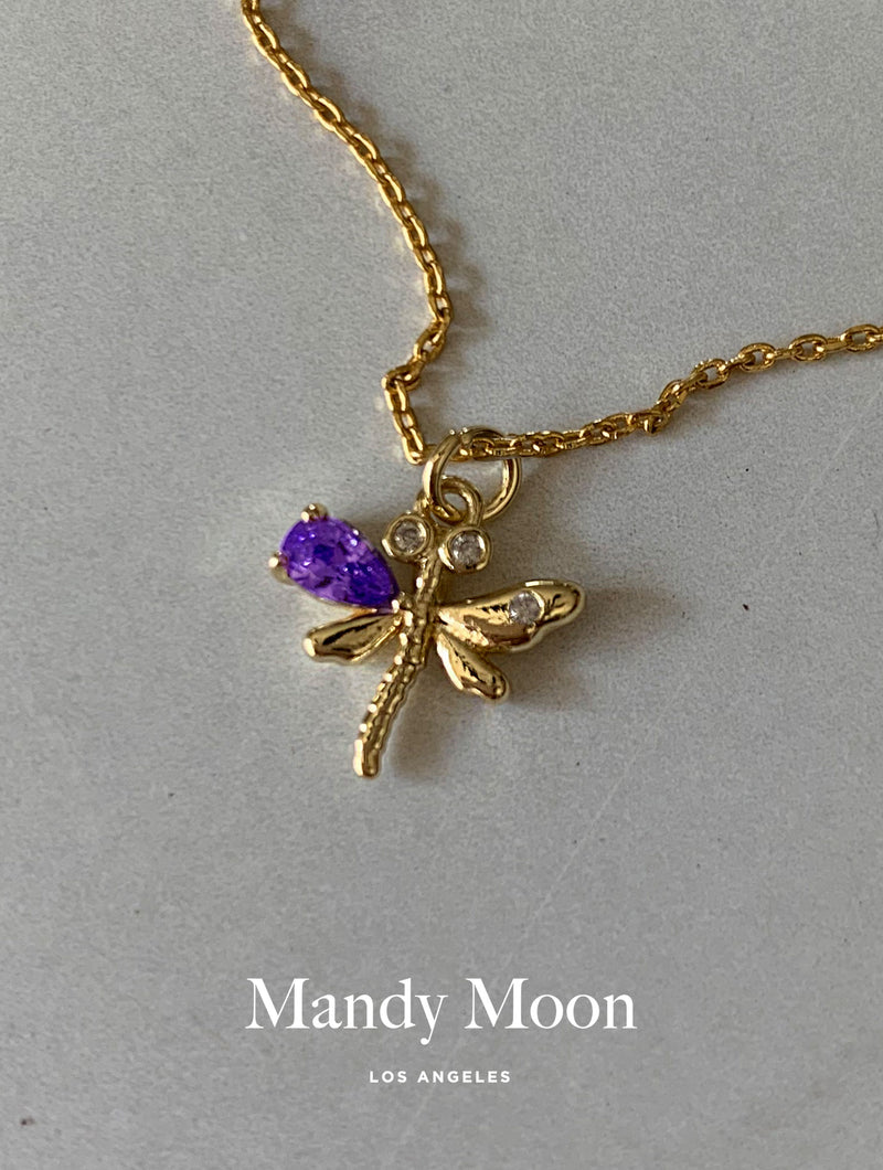 Lavender Firefly Necklace