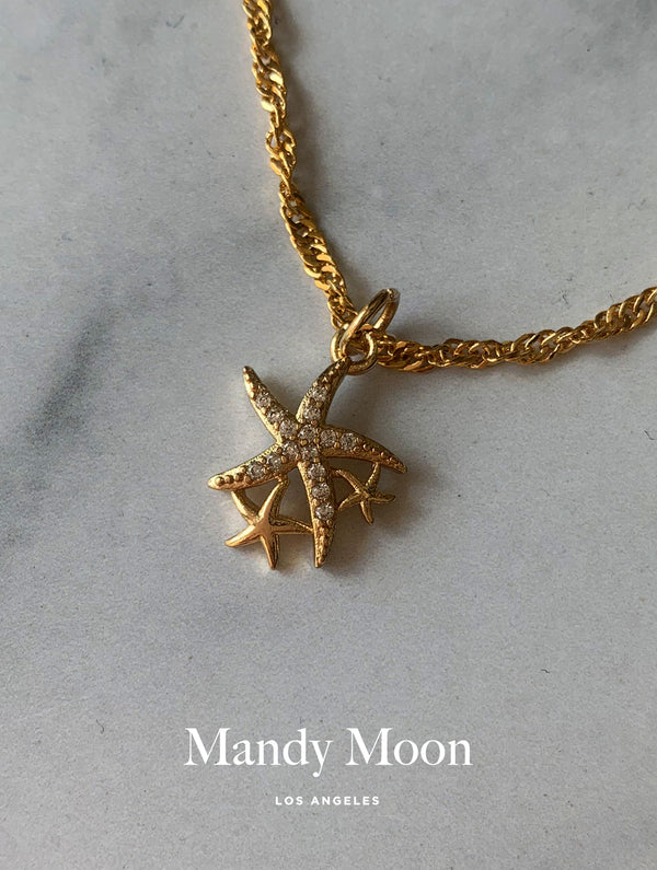 Cluster Starfish Necklace