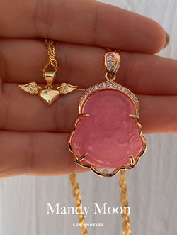 2 Necklace Bundle Set - Fly Pink Buddha