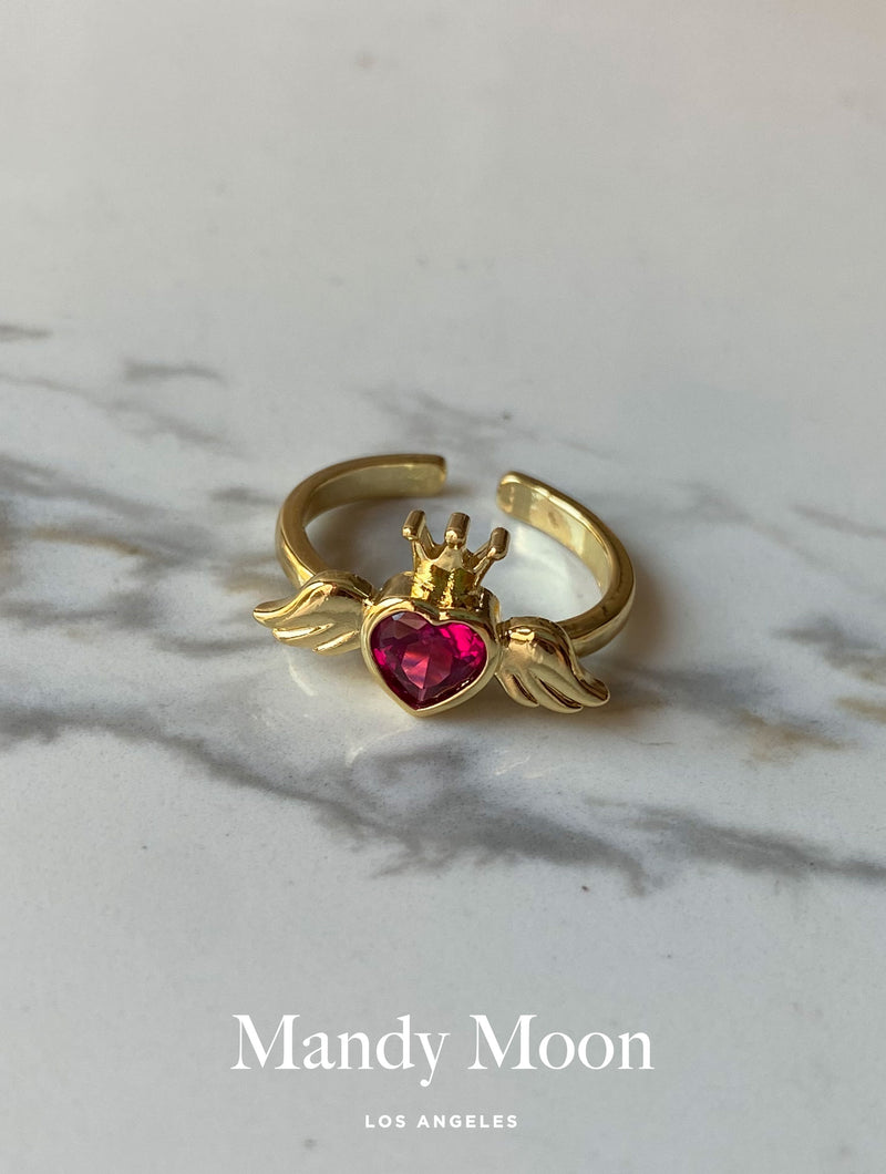 Sailor Crescent Heart Ring