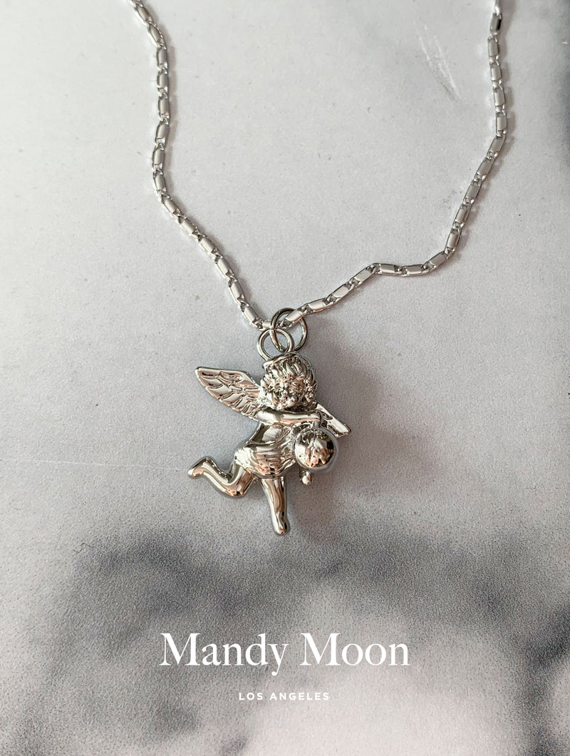 Silver Baby Angel Necklace