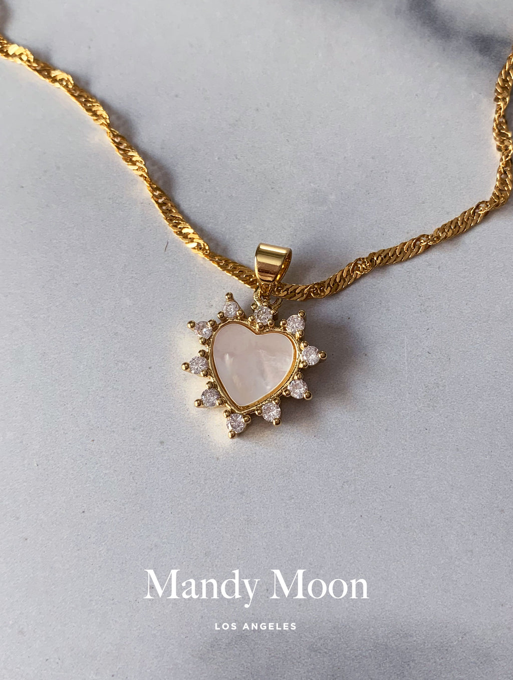 Pearlescent Heart Necklace – MM