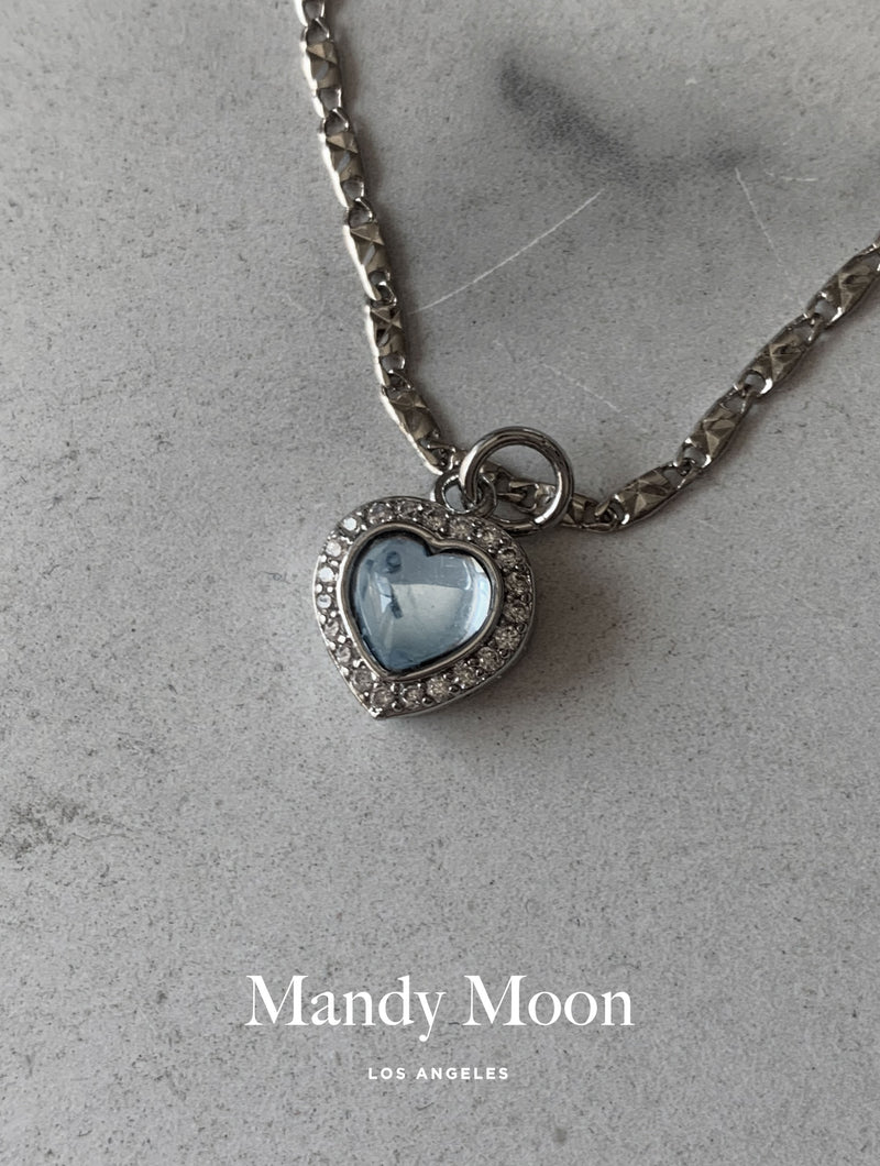 Moonshine Heart Necklace - Silver