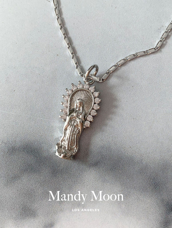 Lady Guadalupe Necklace - Silver