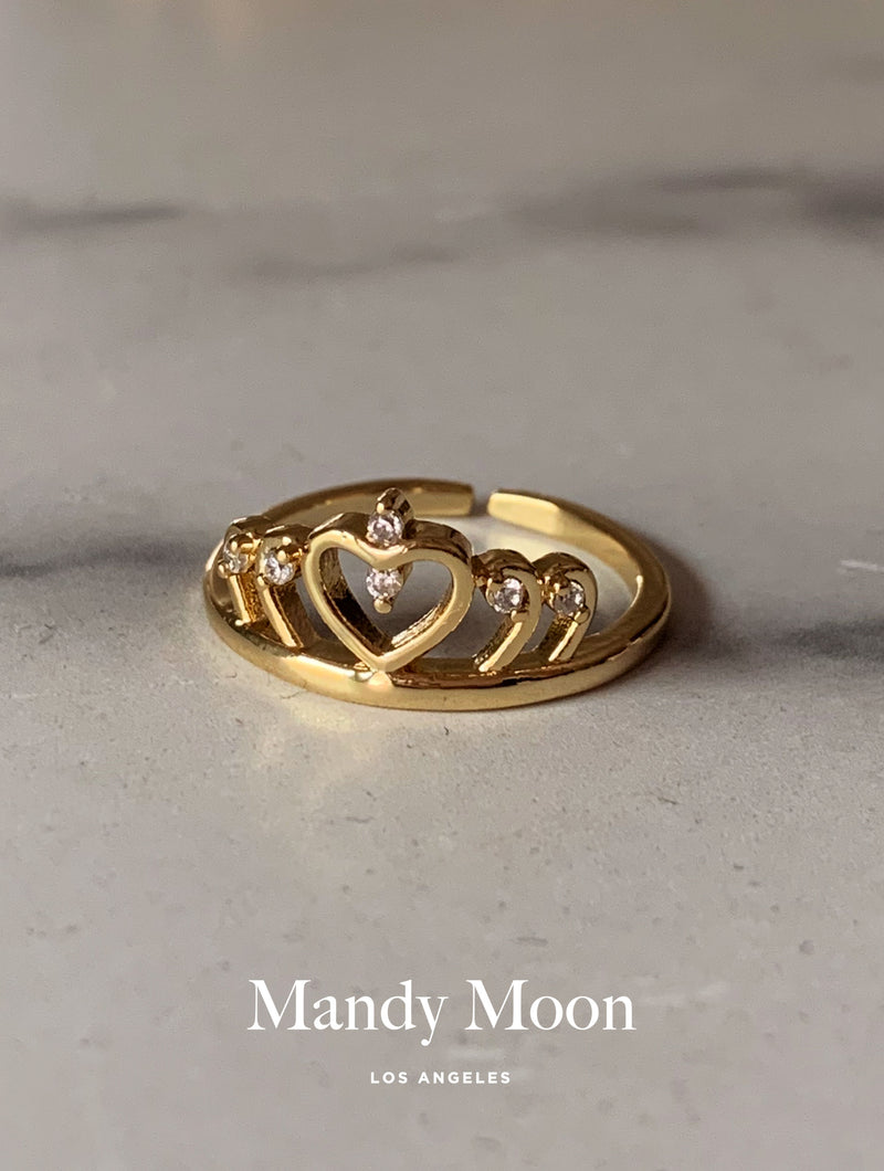 Babydoll Crown Heart Ring