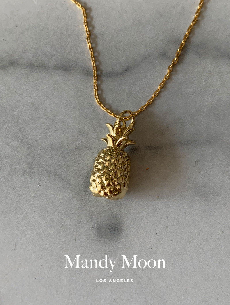 Gold Mini Pineapple Necklace