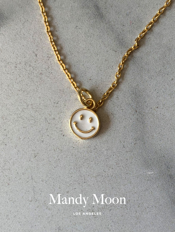 Tiny Happy Face Necklace