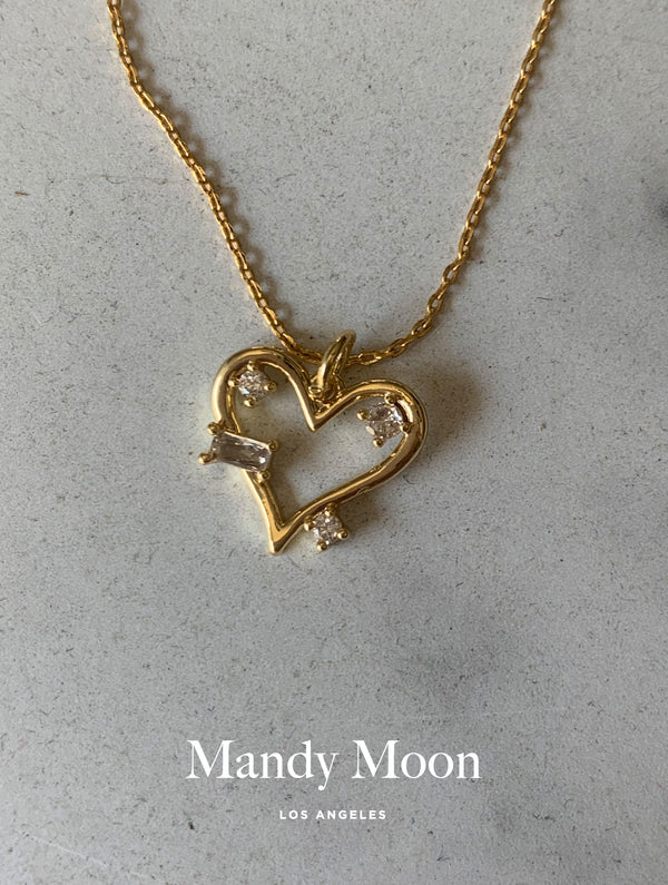 Outline Heart Necklace