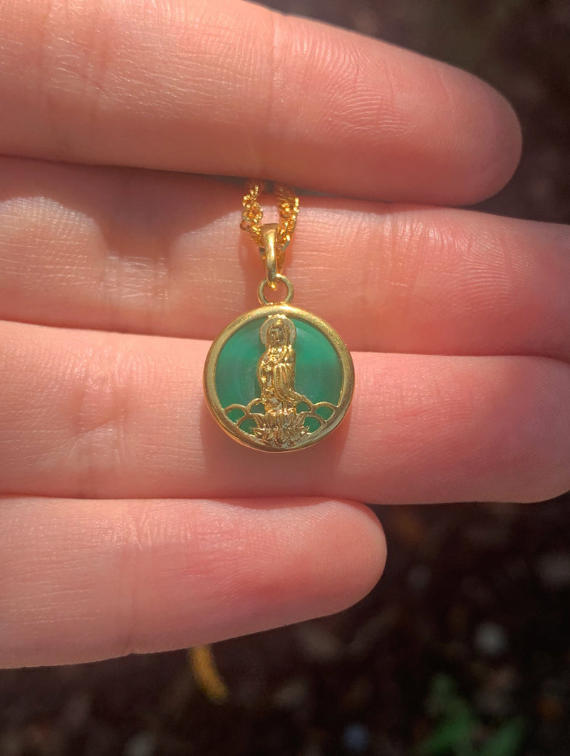 Lucky Green Buddha Necklace