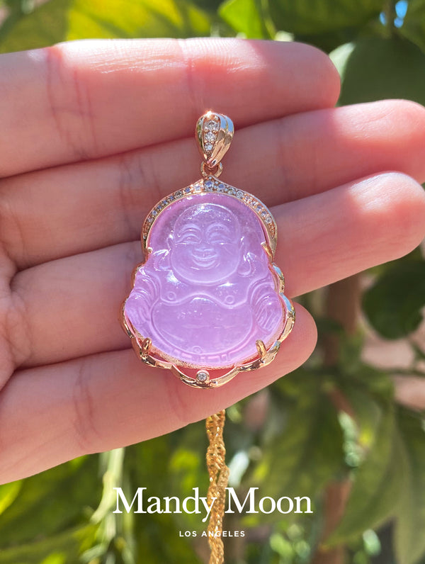 Lavender Buddha Necklace