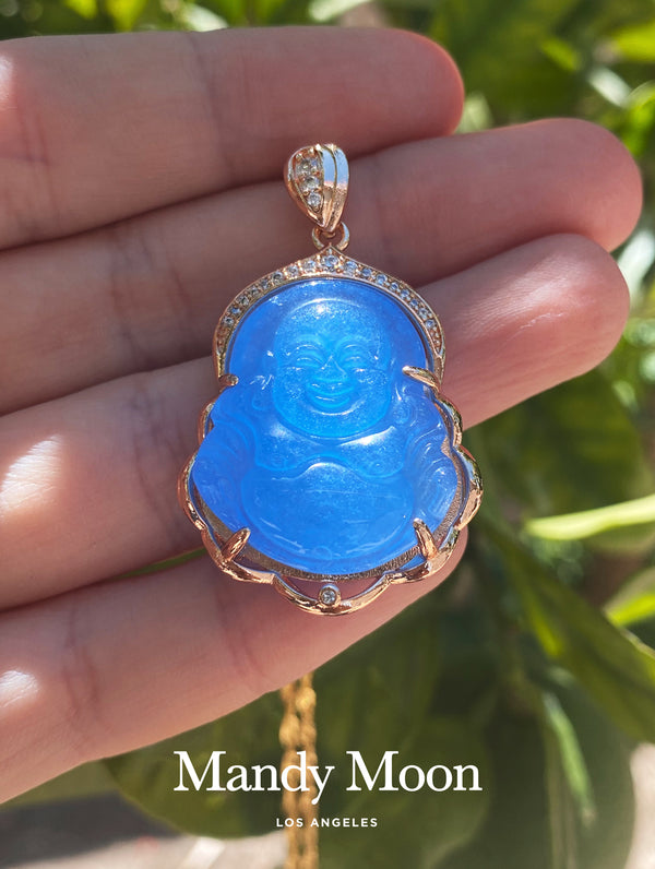 Ocean Blue Buddha Necklace