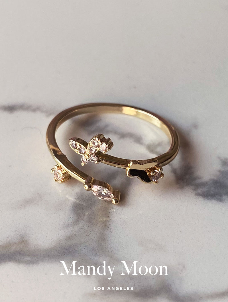 Butterfly Intertwined Ring