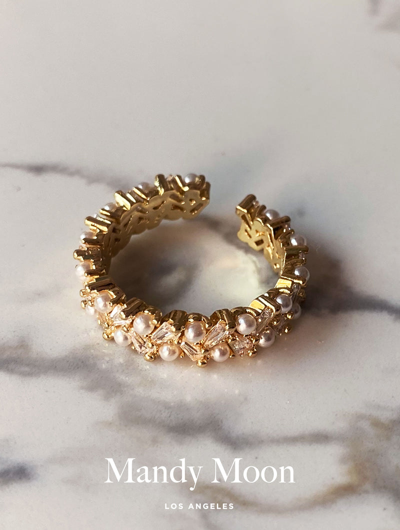 Pearl Baguette Ring