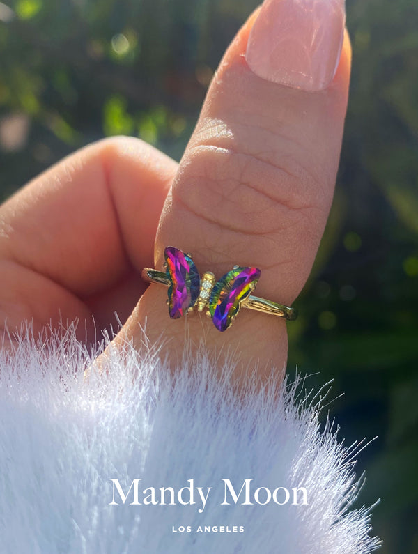 Camila Holographic Butterfly Ring