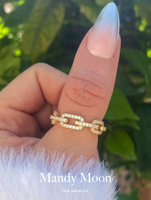 Selena Diamond Chain Ring