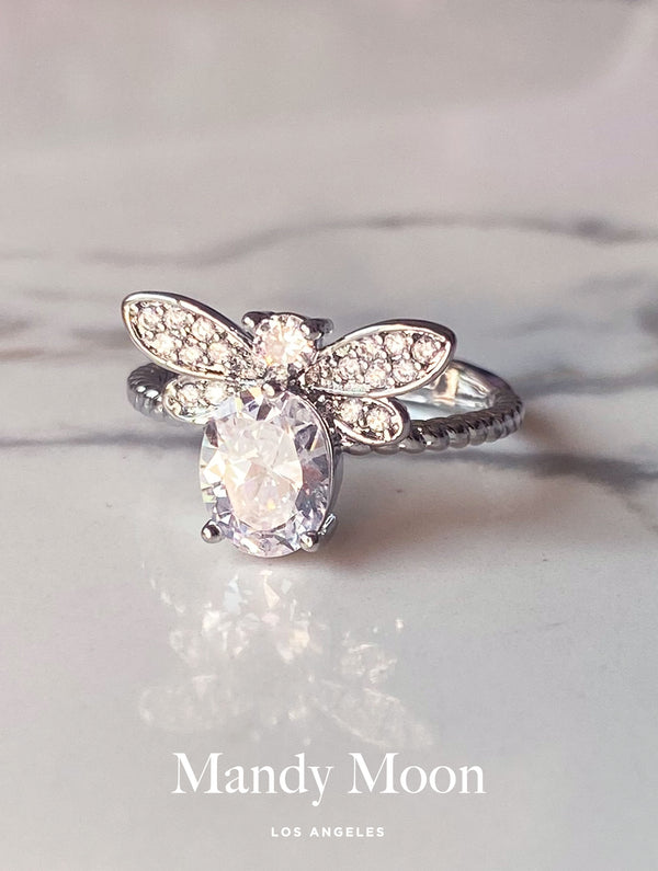 Silver Bee Ring